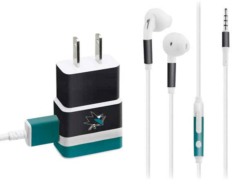 NHL San Jose Sharks Jersey Phone Charger Skin